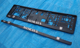 Podložka pod SPZ MORAVA, 3D chrom 